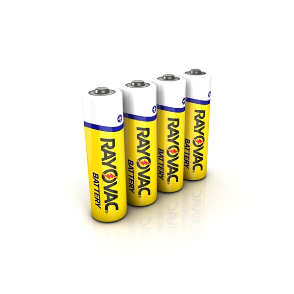 Rayovac 5AA-4F Heavy-Duty Battery, 1.5 V Battery, AA Battery, Zinc Carbon