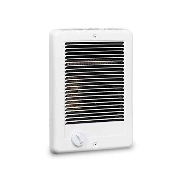 Electric Wall Heater, Thermostat, Cadet, Com-Pak, 6.3/5.4 A, 240/208 V, 1500/1125 W, 5120/3840 Btu, 175 sq-ft Heating Area, 40 to 55 cfm, White - 2