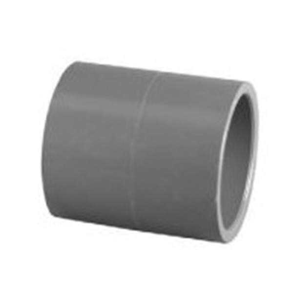 Charlotte Pipe 829-015 Pipe Coupling, 1-1/2 in, Slip, PVC, Gray, SCH 80 Schedule