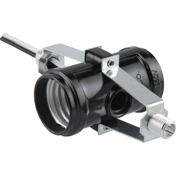 Hillman 397669 Cluster Socket, Dual, 1/8 in Dia Dimensions, 250 V, Metal/Vinyl Housing Material, Black