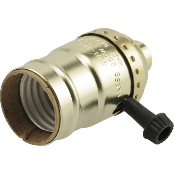 Hillman 884455 Turn Knob Socket, Three-Way, 1-3/4 in L Dimensions, Metal/Plastic Housing Material