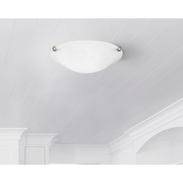 Flush Ceiling Light, Canarm, 3-Light, Pewter, 16 in W - 2