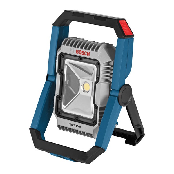 Bosch GLI18V-1900N Flood Light, 18 V, Lithium-Ion Battery, 1-Lamp, LED Lamp, 1900 Lumens Lumens, Blue