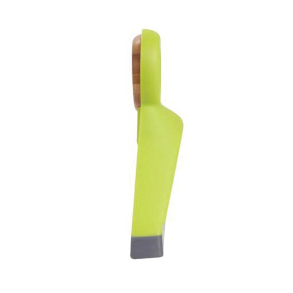 Full Circle Tiny Team FC14608 Mini Brush and Dustpan Set, 7 in L, 7 in W, Bamboo/Plastic/Rubber/Silicone, Green