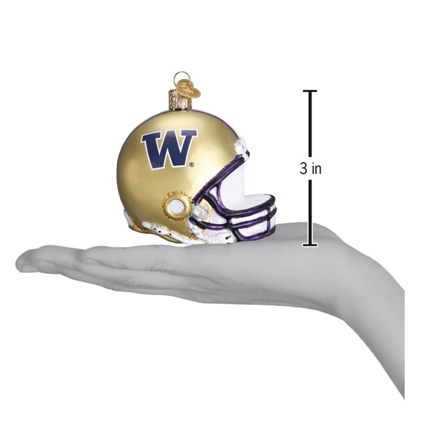 Old World Christmas 61417 Washington Helmet Ornament, 3 in H, Glass - 3