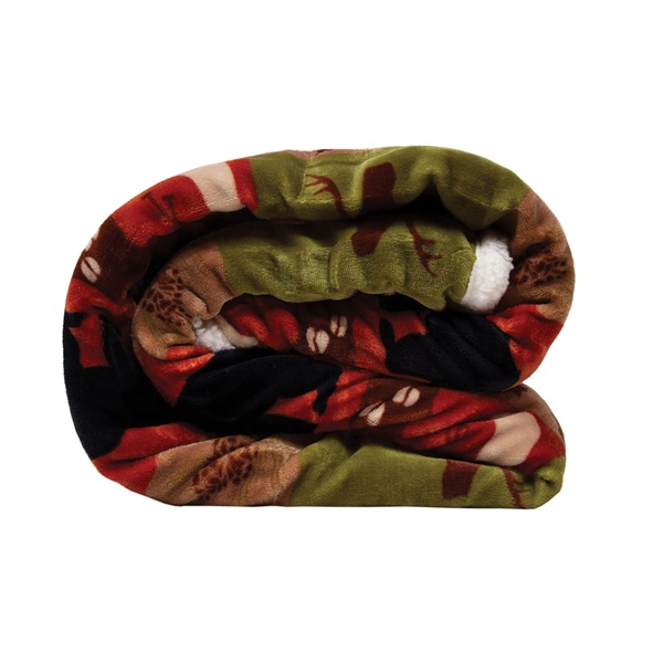 Carstens JP525 Throw Blanket, 68 in L, 54 in W, Patchwork Lodge Pattern, Polyester, Multi-Color - 4