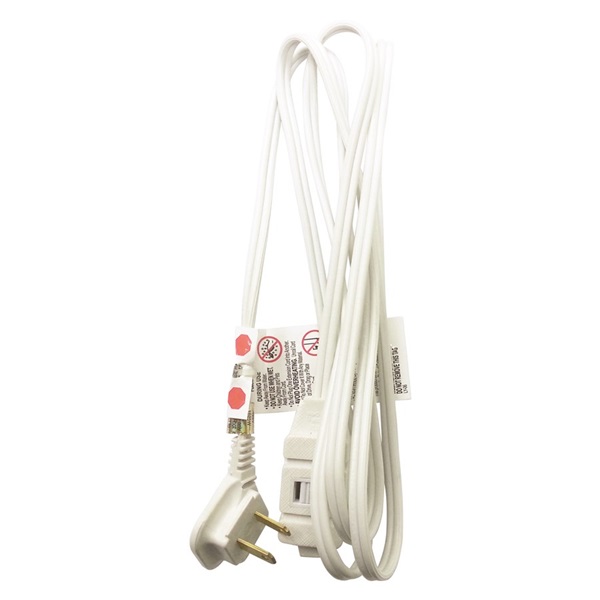 ACE INP162PT206WH Extension Cord, 16 AWG Cable, 6 ft L, 13 A, 125 V, White - 2