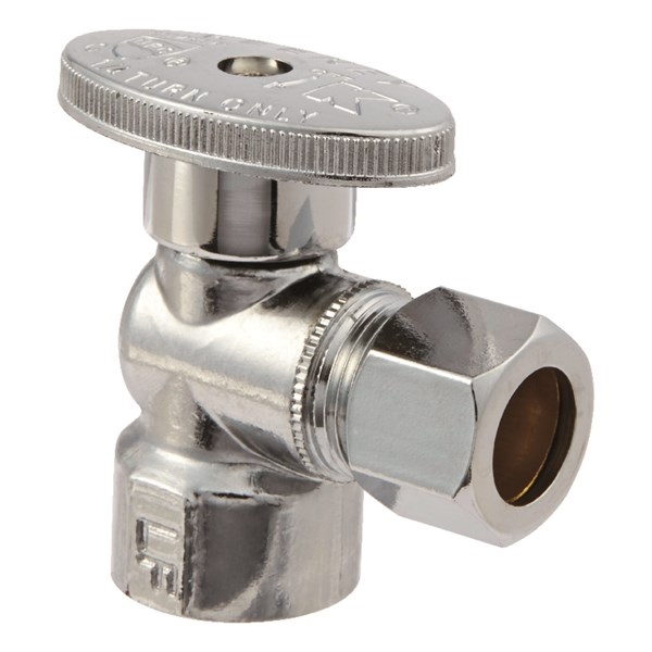 ACE ACE2049LF Angle Shut-Off Valve, 1/2 in Connection, FIP x Compression, Brass Body - 2