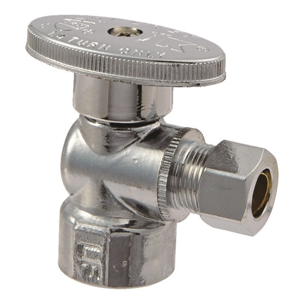 ACE ACE2048LF Angle Shut-Off Valve, 1/2 x 3/8 in Connection, FIP x Compression, Brass Body - 2