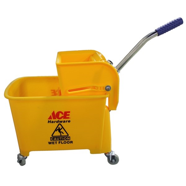 ACE 2Y/2021-2Y-964 Wringer Bucket, 21 qt Capacity, Rectangle, Polyethylene Bucket/Pail, Polyethylene Wringer - 1