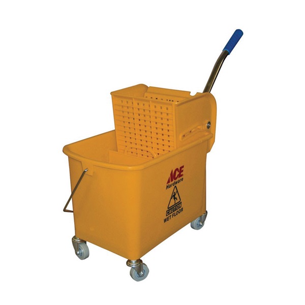 ACE 2Y/2021-2Y-964 Wringer Bucket, 21 qt Capacity, Rectangle, Polyethylene Bucket/Pail, Polyethylene Wringer - 4