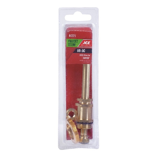 ACE A017093B Faucet Stem, Brass, 4.65 in L, For: Sayco 308, T-308 Bath Faucet Models - 1