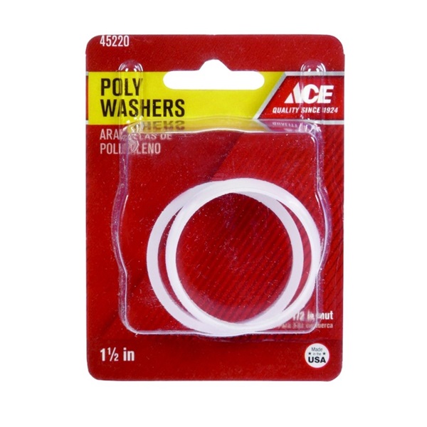 ACE ACE855-19 Faucet Washer, 1-1/2 in ID x 1-1/4 in OD Dia, Plastic - 2