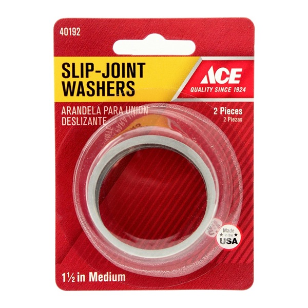 ACE 712AP Faucet Washer, 1-1/2 in ID x 1-1/2 in OD Dia, Rubber - 2
