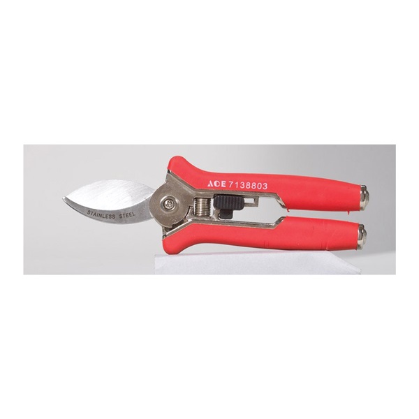 Bypass Pruner, Ace, 0.23 in Cutting Capacity, 6in Stainless Steel Bypass Blade, Aluminum Handle - 2