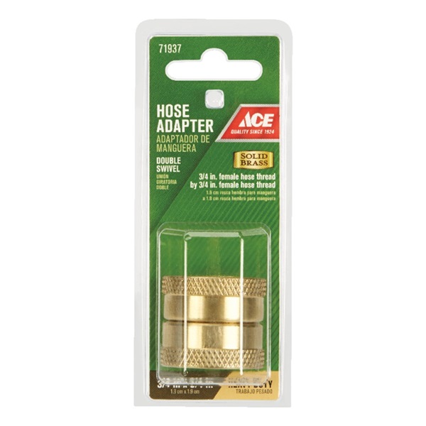 ACE GT3080A Hose Adapter, 3/4 in, Female Threaded, Brass - 1