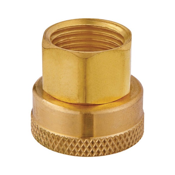 ACE GT3081A Hose Adapter, 3/4 x 1/2 in, FHT x Female, Brass - 2