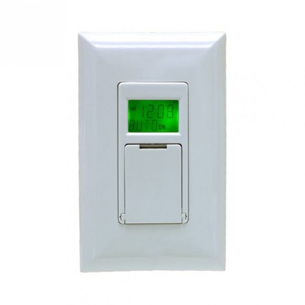 GE 15312 Digital Timer, 20 A, 120 VAC, 7 days Time Setting, 7 On/Off Cycles Per Day Cycle, Almond/White