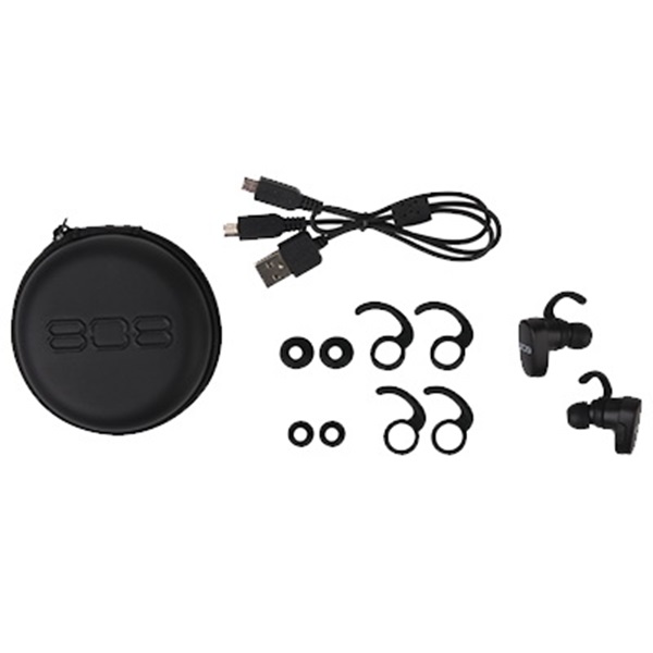 Audiovox EarCanz TRU HPA225BK Earbuds, 10 m Wireless Range, Black