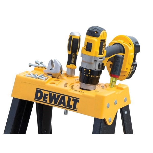 DeWALT by Louisville DXL3210 Series DXL3210-04 Step Ladder, 4 ft H, Type II Duty Rating, Fiberglass, 225 lb