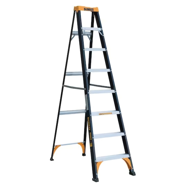 DeWALT by Louisville DXL3210 Series DXL3210-08 Step Ladder, 8 ft H, Type II Duty Rating, Fiberglass, 225 lb
