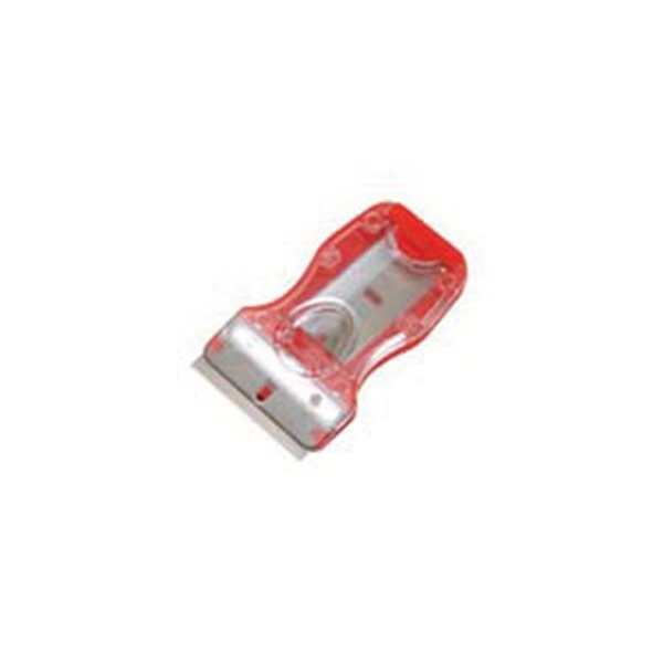 Warner 114 Mini Glass Scraper, 1-1/2 in W Blade, Single-Edge Blade, Carbon Steel Blade, Plastic Handle
