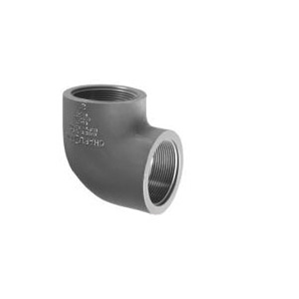 Charlotte Pipe 808-020 Pipe Elbow, 2 in, FPT, 90 deg Angle, PVC, SCH 80 Schedule