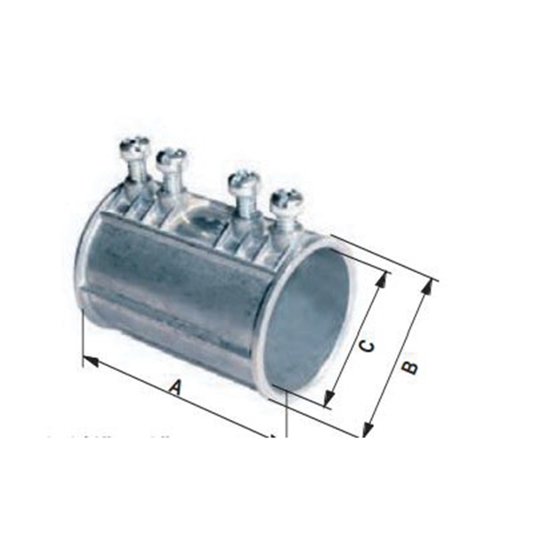 Sigma 02-55245 Conduit Coupling, 2 in Screw, 2.54 in OD, Zinc-Plated, Gray - 1