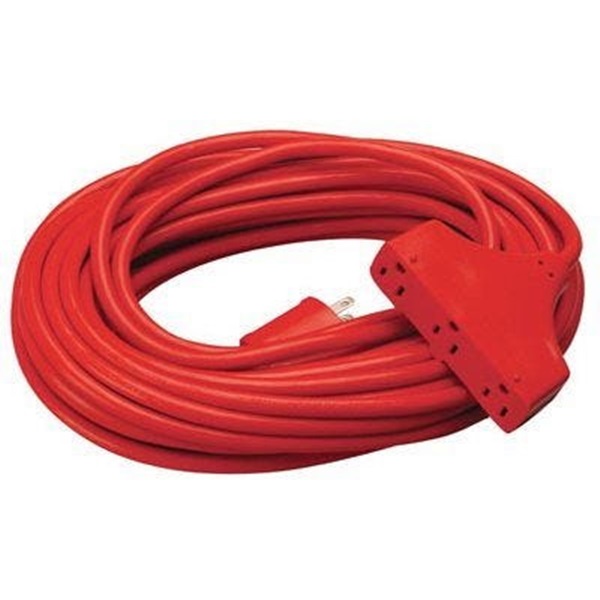 04217ME 3-Outlet Extension Cord, 14 AWG Cable, 15 A, 125 V, Red