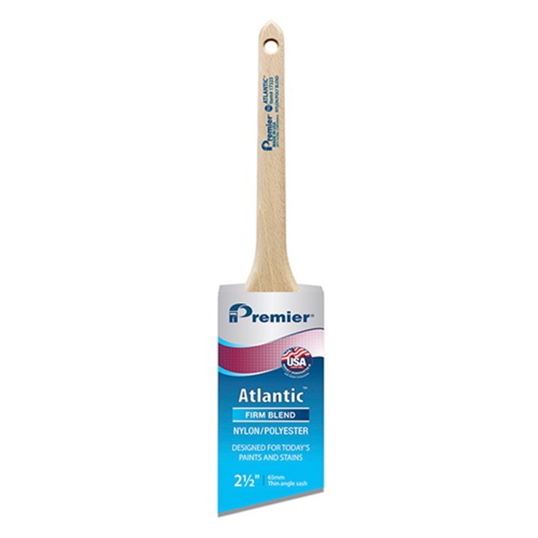 Atlantic 17323 Paint Brush, 2-1/2 in W, 2-11/16 in L Bristle, Nylon/Polyester Bristle