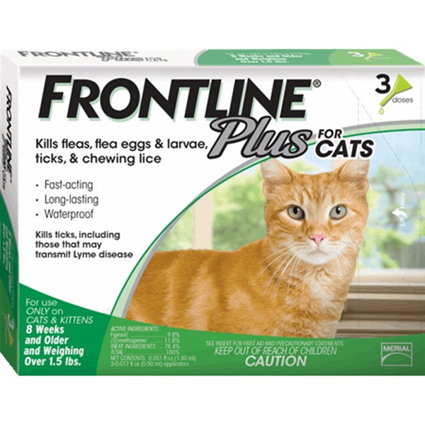 FRONTLINE Plus 5305 Cat Flea and Tick Treatment, Oil Pack - 1