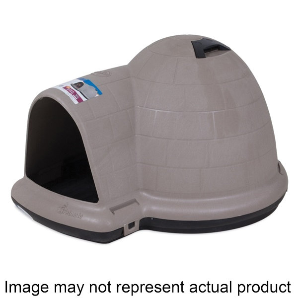 Indigo 25944 Dog House, 51-1/2 in OAL, 39.3 in OAW, 30 in OAH, Plastic, Black/Taupe