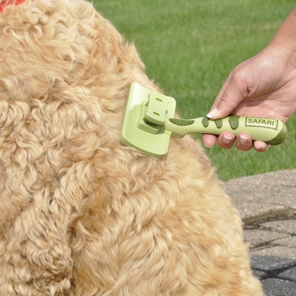 Safari W417 NCL00 Slicker Brush, Self Cleaning, Dog - 4