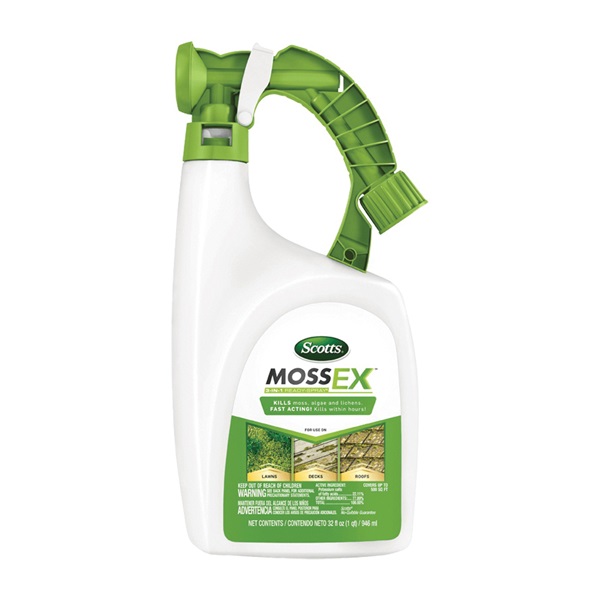 Scotts MossEX 3300210 Moss Control, Liquid, 32 oz Bottle - 1