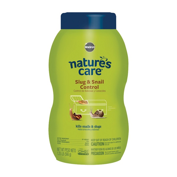 Miracle-Gro Nature's Care 757110 Slug and Snail Control, Pellet, 1.25 lb Bottle