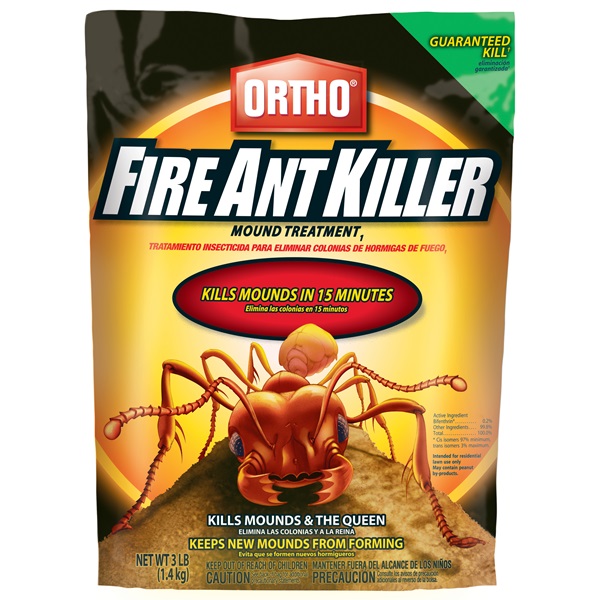 0205506 Fire Ant Killer-Mount Treatment, Granular, Flower Gardens, Ornamentals, Residential Lawns, 3 lb Bag