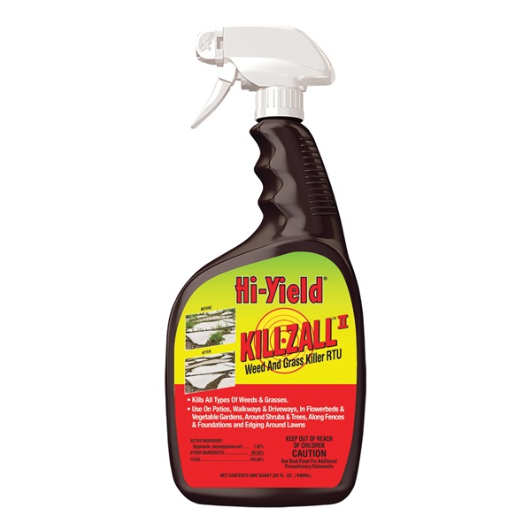 Hi-Yield Killzall II 32163 Weed and Grass Killer, Liquid, Spray Application, 32 oz Pallet