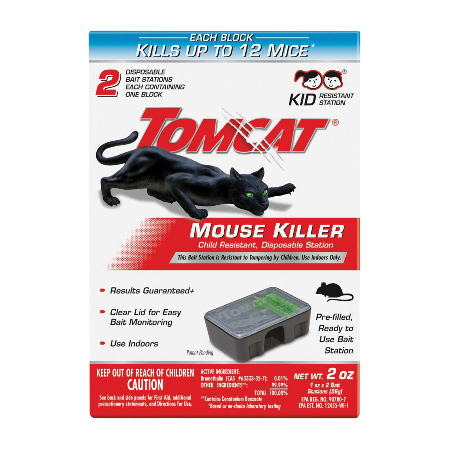 0371510 Disposable Mouse Bait Station, 1-1/2 in L, 2-5/8 in W, 3-3/4 in H, Emerald Green