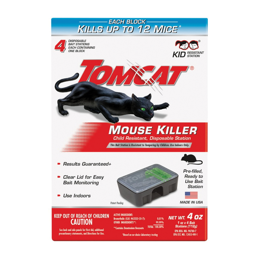 0371610 Disposable Mouse Bait Station, 1 oz Bait, Emerald Green