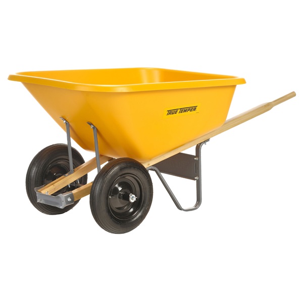 Garant BP8 Wheelbarrow, 360 lb Volume, Poly/Steel, 2-Wheel, Pneumatic Wheel, 15 in Wheel, Ergonomic Handle