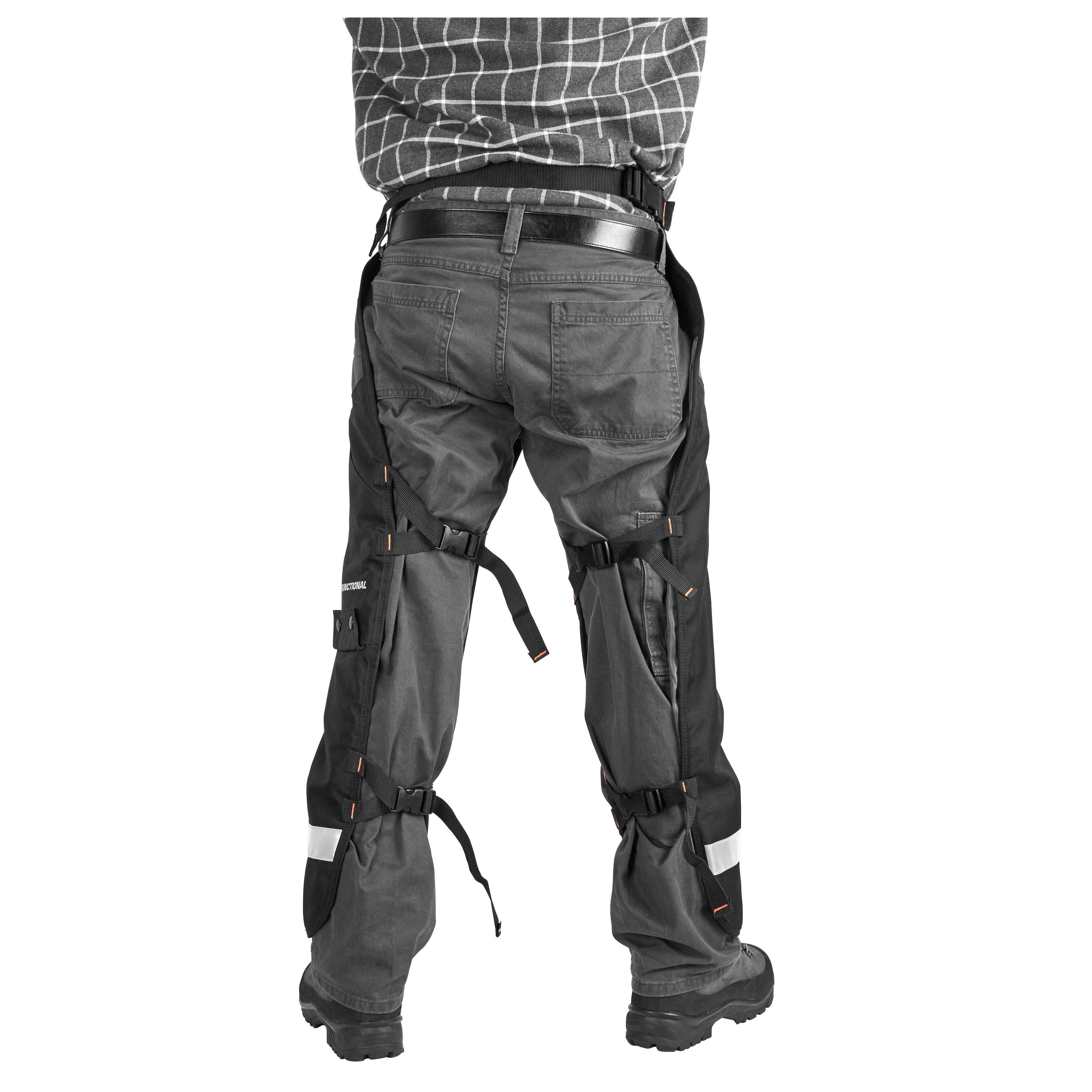 Chainsaw Chaps, Husqvarna, 42 in Waist, 36 to 38 in L, 5-Layer, Black - 3