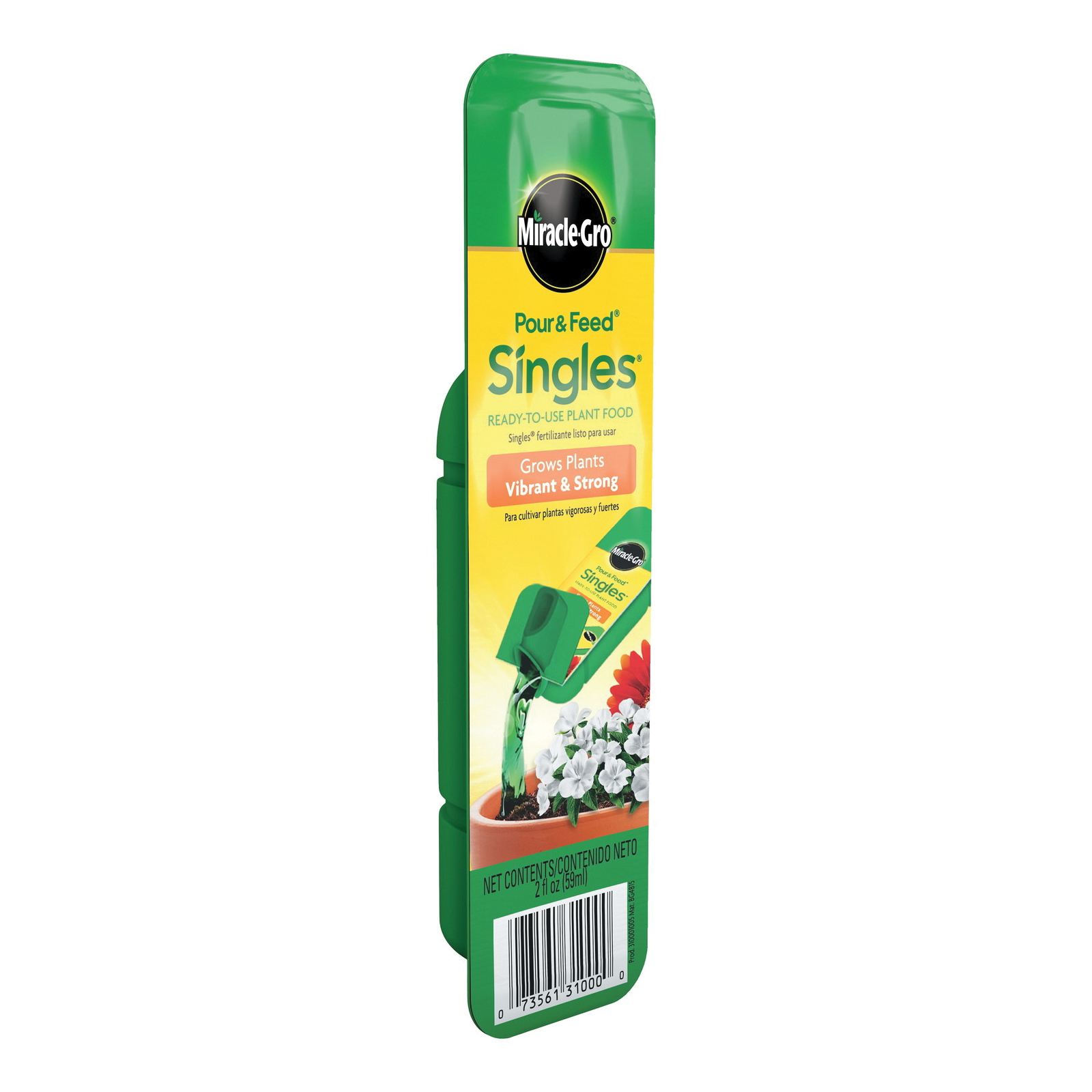 Miracle-Gro Pour & Feed 3100010 Plant Food, 2 oz Pack, Liquid, 0.02-0.02-0.02 N-P-K Ratio