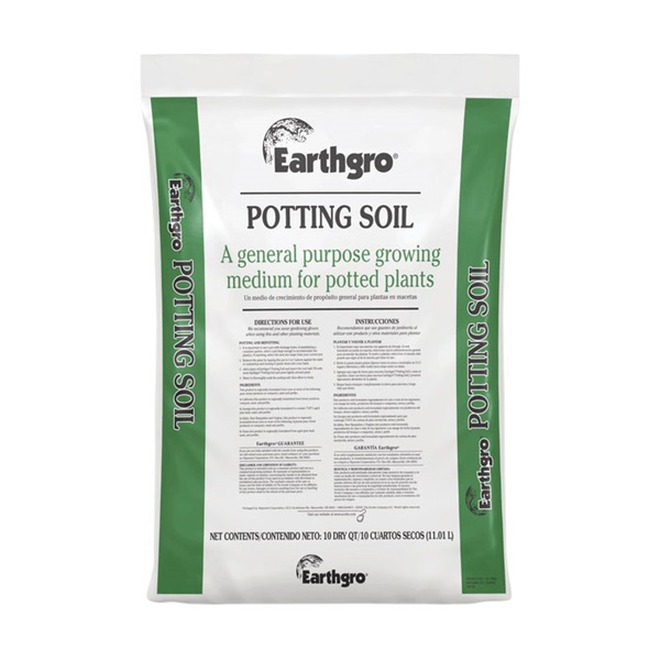 Earthgro 72451180 Potting Soil, Solid, 1 cu-ft, Bag