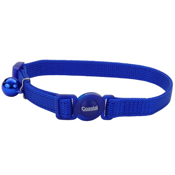 Safe Cat 07001 BLU12 Adjustable Breakaway Collar, 3/8 in W Collar, 8 to 12 in L Collar, Fastening Method: Buckle - 5