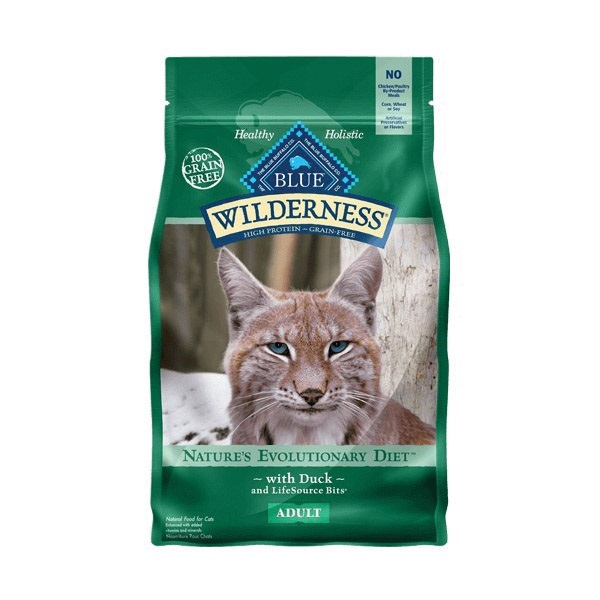 Blue Wilderness BB10517 Cat Food, Dry, Duck, 5 lb, Bag - 1
