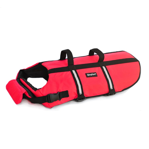 ZippyPaws ZP499 Adventure Dog Life Jacket, M, 21 to 27 in Chest/Girth, Red - 1
