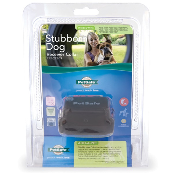 PetSafe Stubborn Dog In-Ground Fence PRF-275-19 Receiver Collar, Nylon/Plastic, Red - 2