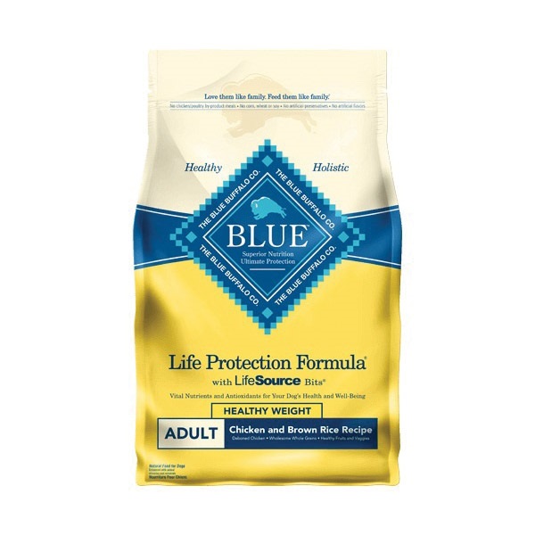 BLUE Life Protection Formula BLU00002 Dog Food, Adult Breed, Dry, Brown Rice, Chicken Flavor, 6 lb Bag