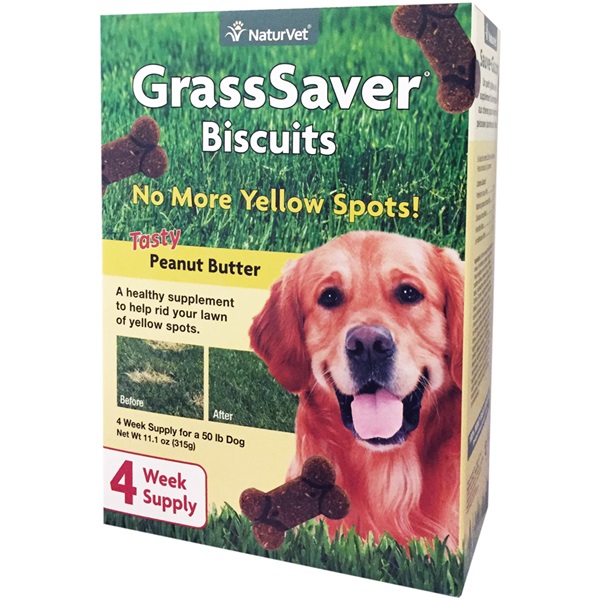 NaturVet GrassSaver 79903437 Biscuit, Peanut Butter Flavor, 11.1 oz Box