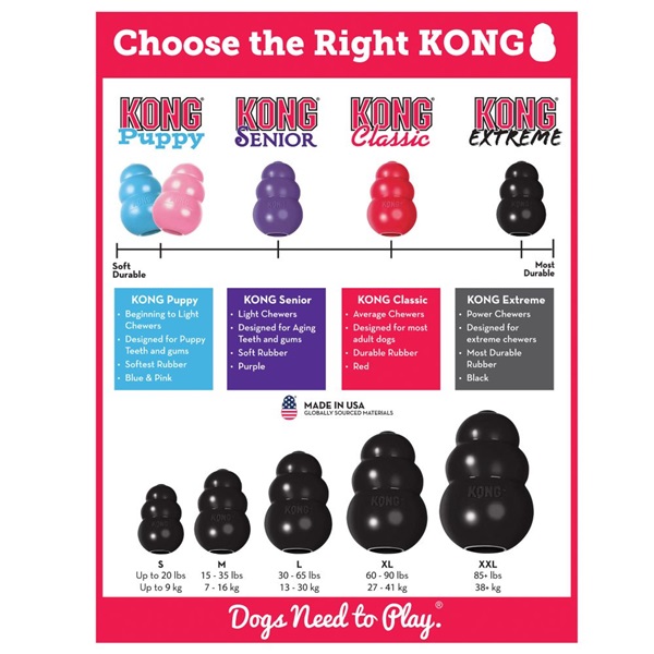 Kong Extreme UXL Dog Toy, XL, Rubber, Black